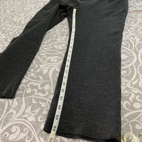 Kasper Pants Women 10 P Gray Ponte Stretch Knit Straight Leg High Waist Pullon - Picture 9 of 11
